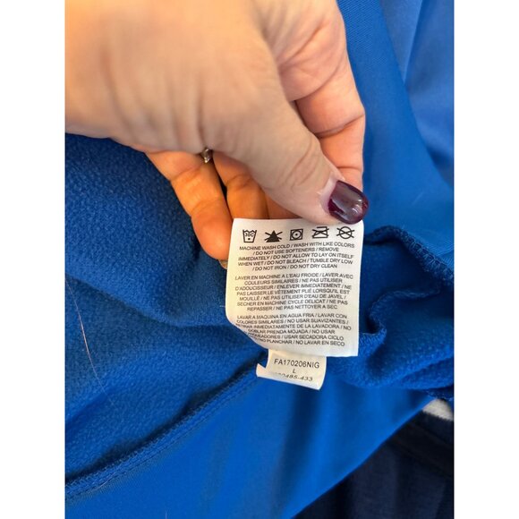 Nike Blue Hoodie Men's L DriFit Pullover Sweatshirt White Swoosh Logo Athleisure - Picture 8 of 12